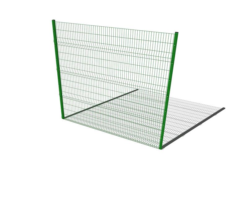 Technical render of a Perimeter Fencing 3M High Fence Panel (Up to 3M Post Centres)